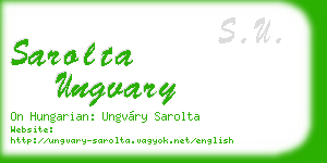 sarolta ungvary business card